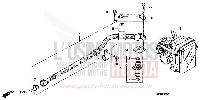 THROTTLE BODY for S-Wing ABS PEARL HARVEST GREEN (GY136) from 2011